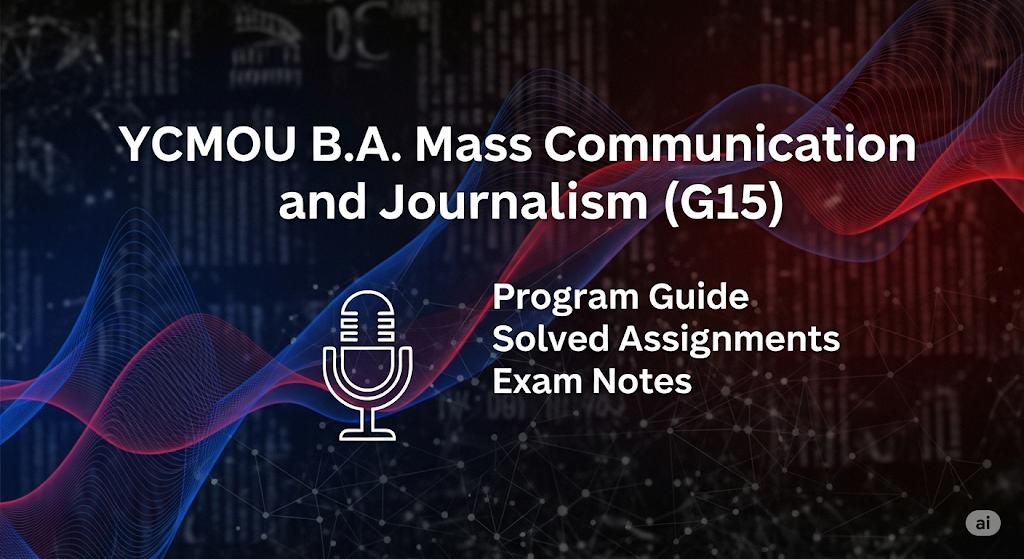 YCMOU B.A. Mass Communication and Journalism G15