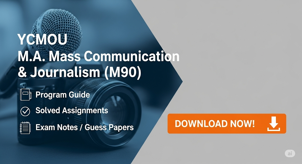 YCMOU M.A. Mass Communication and Journalism M90