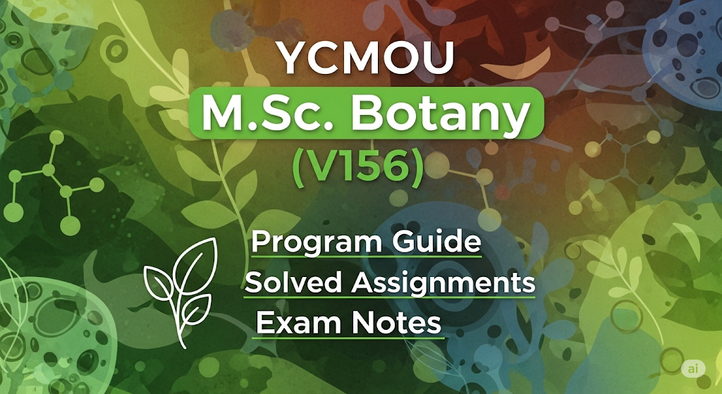 YCMOU M.Sc. Botany (V156) Program Guide: Solved Assignments & Exam Notes