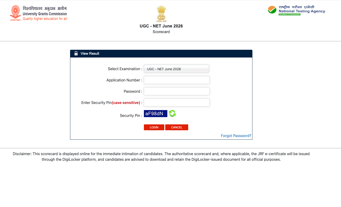 UGC NET June 2026 Result Declared – Here's How to Check Your Scorecard