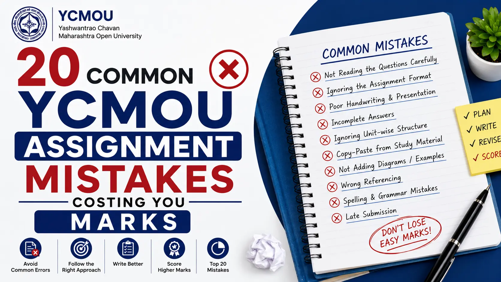 20 Common YCMOU Assignment Mistakes Costing You Marks